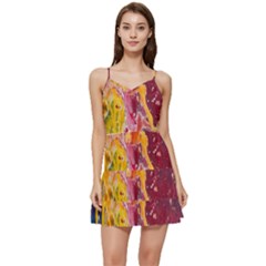 Art-color Short Frill Dress