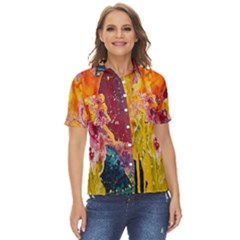 Art-color Women s Short Sleeve Double Pocket Shirt