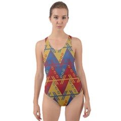 Aztec Cut-out Back One Piece Swimsuit by nate14shop