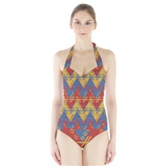 Aztec Halter Swimsuit by nate14shop