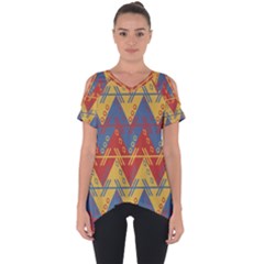 Aztec Cut Out Side Drop Tee by nate14shop