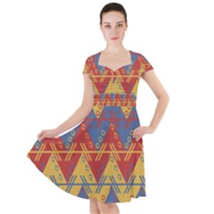 Aztec Cap Sleeve Midi Dress by nate14shop