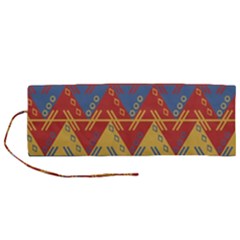 Aztec Roll Up Canvas Pencil Holder (m) by nate14shop