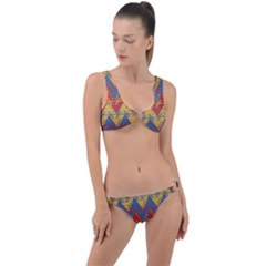 Aztec Ring Detail Crop Bikini Set by nate14shop