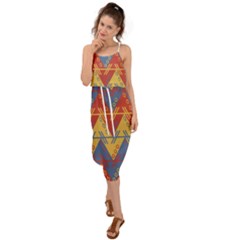 Aztec Waist Tie Cover Up Chiffon Dress by nate14shop