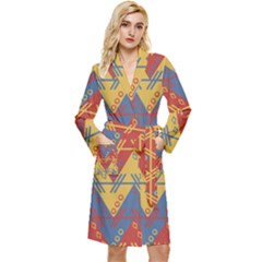 Aztec Long Sleeve Velour Robe