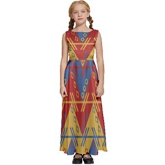 Aztec Kids  Satin Sleeveless Maxi Dress by nate14shop