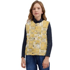 Background Abstract Kid s Short Button Up Puffer Vest	