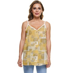 Background Abstract Casual Spaghetti Strap Chiffon Top