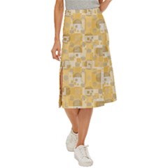 Background Abstract Midi Panel Skirt