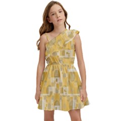 Background Abstract Kids  One Shoulder Party Dress