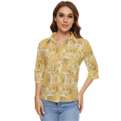 Background Abstract Women s Quarter Sleeve Pocket Shirt