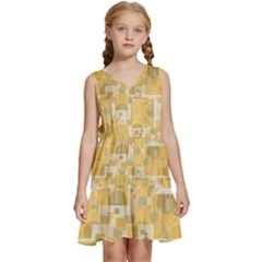 Background Abstract Kids  Sleeveless Tiered Mini Dress