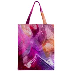 Background-color Zipper Classic Tote Bag by nate14shop