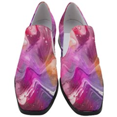 Background-color Women Slip On Heel Loafers by nate14shop