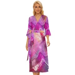 Background-color Midsummer Wrap Dress