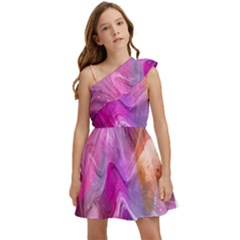 Background-color Kids  One Shoulder Party Dress