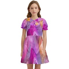 Background-color Kids  Bow Tie Puff Sleeve Dress