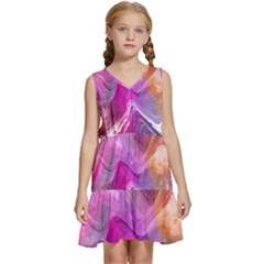 Background-color Kids  Sleeveless Tiered Mini Dress