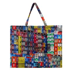 Beverages Zipper Large Tote Bag by nate14shop