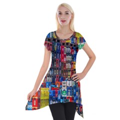 Beverages Short Sleeve Side Drop Tunic by nate14shop