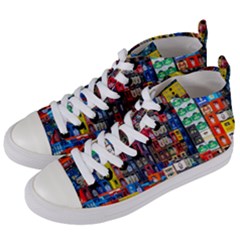 Beverages Women s Mid-top Canvas Sneakers