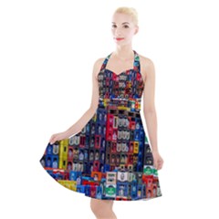 Beverages Halter Party Swing Dress 