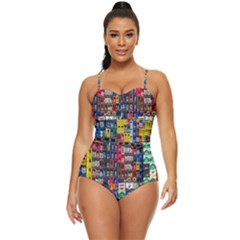 Beverages Retro Full Coverage Swimsuit