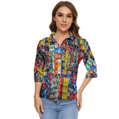 Beverages Women s Quarter Sleeve Pocket Shirt