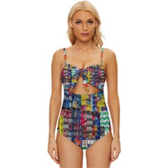 Beverages Knot Front One-piece Swimsuit