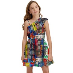 Beverages Kids  One Shoulder Party Dress