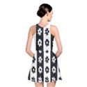 Black-and-white-flower-pattern-by-zebra-stripes-seamless-floral-for-printing-wall-textile-free-vecto Reversible Skater Dress View2