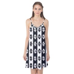 Black-and-white-flower-pattern-by-zebra-stripes-seamless-floral-for-printing-wall-textile-free-vecto Camis Nightgown by nate14shop