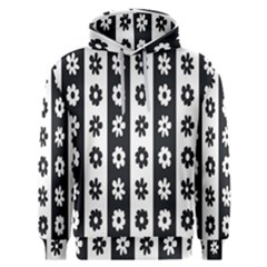 Black-and-white-flower-pattern-by-zebra-stripes-seamless-floral-for-printing-wall-textile-free-vecto Men s Overhead Hoodie by nate14shop