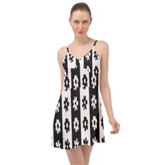 Black-and-white-flower-pattern-by-zebra-stripes-seamless-floral-for-printing-wall-textile-free-vecto Summer Time Chiffon Dress by nate14shop