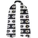 Black-and-white-flower-pattern-by-zebra-stripes-seamless-floral-for-printing-wall-textile-free-vecto Lightweight Scarf  View1