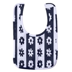 Black-and-white-flower-pattern-by-zebra-stripes-seamless-floral-for-printing-wall-textile-free-vecto Baby Bib by nate14shop