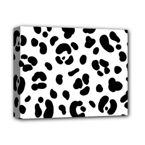 Blak-white-tiger-polkadot Deluxe Canvas 14  X 11  (stretched) by nate14shop