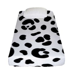 Blak-white-tiger-polkadot Fitted Sheet (single Size) by nate14shop