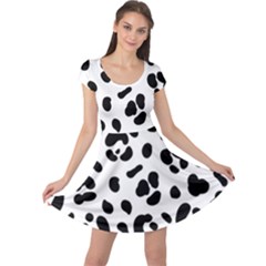 Blak-white-tiger-polkadot Cap Sleeve Dress by nate14shop