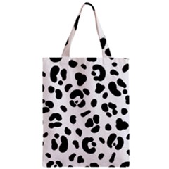 Blak-white-tiger-polkadot Zipper Classic Tote Bag by nate14shop