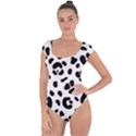 Blak-white-tiger-polkadot Short Sleeve Leotard  View1