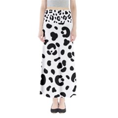 Blak-white-tiger-polkadot Full Length Maxi Skirt by nate14shop