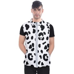 Blak-white-tiger-polkadot Men s Puffer Vest by nate14shop