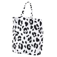 Blak-white-tiger-polkadot Giant Grocery Tote by nate14shop