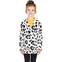 Blak-white-tiger-polkadot Kids  Double Breasted Button Coat by nate14shop