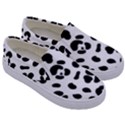 Blak-white-tiger-polkadot Kids  Canvas Slip Ons View3