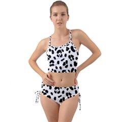 Blak-white-tiger-polkadot Mini Tank Bikini Set by nate14shop