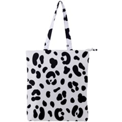 Blak-white-tiger-polkadot Double Zip Up Tote Bag by nate14shop