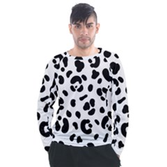 Blak-white-tiger-polkadot Men s Long Sleeve Raglan Tee